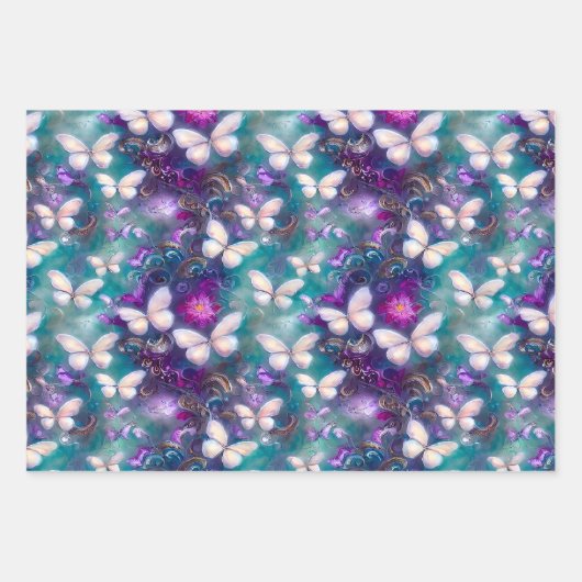 Een mysterie met een vlinderreeks, ontwerp 1 inpakpapier vel (Voorkant 2)