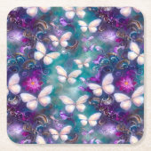 Een mysterie met een vlinderreeks, ontwerp 1 kartonnen onderzetters (Voorkant)