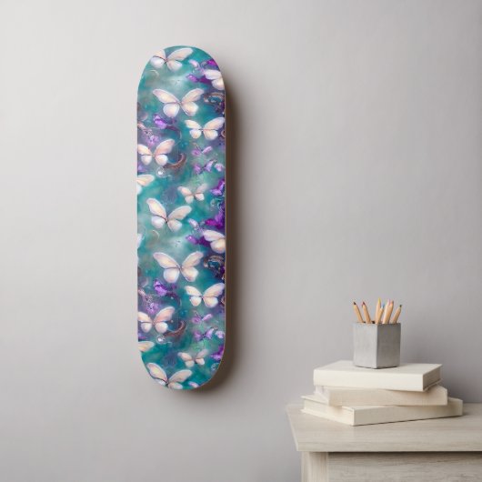 Een mysterie met een vlinderreeks, ontwerp 1 persoonlijk skateboard (Muurkunst)