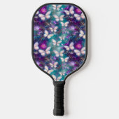 Een mysterie met een vlinderreeks, ontwerp 1 pickleball paddle (Achterkant)