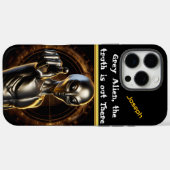 Een mysterieuze alien lonkt uit de schaduwen van A Case-Mate iPhone Case (Achterkant (horizontaal))