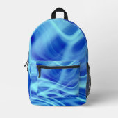 Een mystieke blauwe mist bedrukte rugzak (Voorkant)