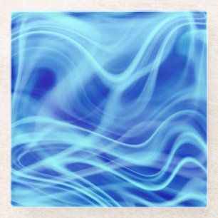 Een mystieke blauwe mist glazen onderzetter