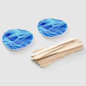 Een mystieke blauwe mist handwaaier (Niet-gemonteerd)