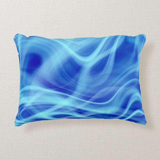 Een mystieke blauwe nevel  accent kussen (Voorkant)