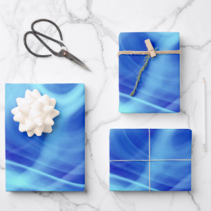 Een mystieke blauwe nevel inpakpapier vel