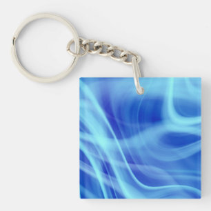 Een mystieke blauwe nevel sleutelhanger