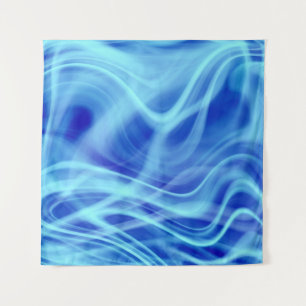 Een mystieke blauwe nevel wandkleed