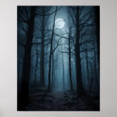 Een mystieke bosscène poster (Voorkant)