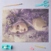 Een mystieke Lavendel Sprookjesserie Ontwerp #3 Tissuepapier (Craft)