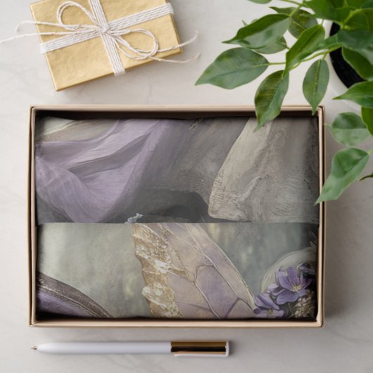 Een mystieke Lavendel Sprookjesserie Ontwerp #4 Tissuepapier (Geschenk)