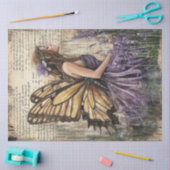 Een mystieke Lavendel Sprookjesserie Ontwerp #8 Tissuepapier (Craft)