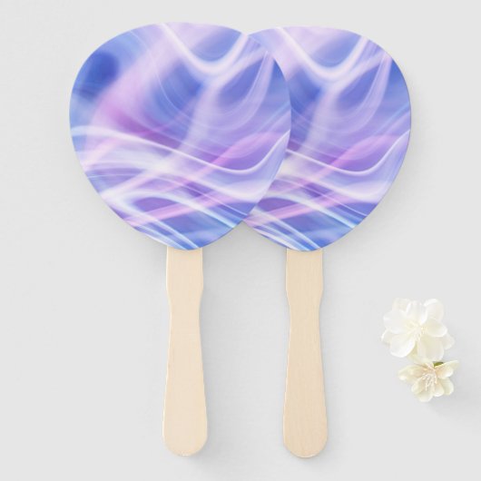 Een mystieke pastelnevel handwaaier (Voorkant en achterkant)