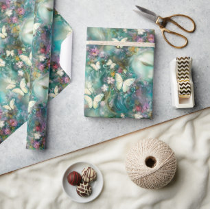 Een mystieke vlinder serie ontwerp 3 cadeaupapier
