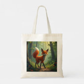 Een mystieke vos dwaalt door het bos tote bag (Achterkant)
