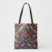 Een naadloos abstract geometrisch patroon tote bag (Voorkant)
