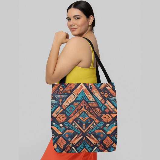 Een naadloos abstract geometrisch patroon tote bag