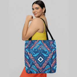 Een naadloos abstract patroon met geometrische vor tote bag