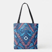 Een naadloos abstract patroon met geometrische vor tote bag (Achterkant)