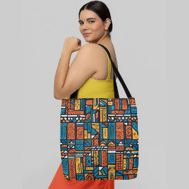Een naadloos abstract patroon met verschillende ge tote bag