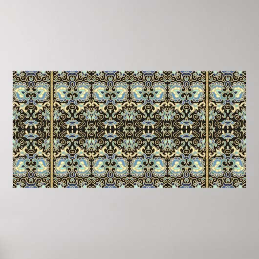 Een naadloos decoratief  ontwerp met een gaas op g poster (Voorkant)