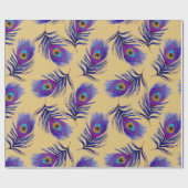 Een naadloos decoratief patroon met een mooie pauw cadeaupapier (Vlak)