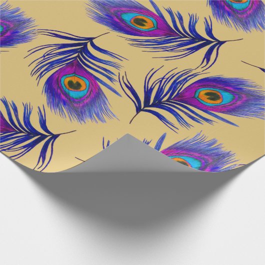 Een naadloos decoratief patroon met een mooie pauw cadeaupapier (Hoek)