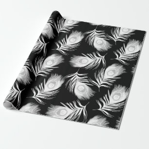 Een naadloos decoratief patroon met prachtige pauw cadeaupapier