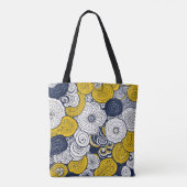 Een naadloos patroon met abstracte bloemelementen tote bag (Achterkant)