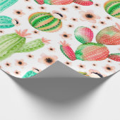 Een naadloos patroon met sachels. Waterverf cactu Cadeaupapier (Hoek)