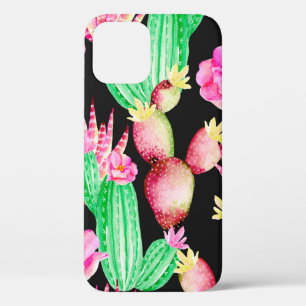 Een naadloos patroon met sachels. Waterverf cactu Case-Mate iPhone Case