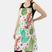 Een naadloos patroon met sachels. Waterverf cactu Schort (Insitu)