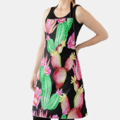 Een naadloos patroon met sachels. Waterverf cactu Schort (Insitu)