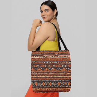 Een naadloos patroon met verschillende geometrisch tote bag