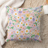 Een naadloos patroon van kleine pastelbloemen kussen (Deken)