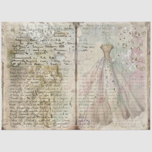 Een naaien Junk Journal Series Design #8 Tissuepapier (Voorkant)