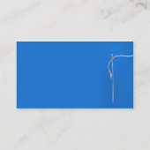 Een naaldarbeiderskaart met naald en draad visitekaartje (Achterkant)