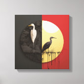 Een naast elkaar geplaatste scènes van natuur canvas afdruk (Voorkant)