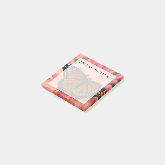 Een Nabootsing Van De Monarchvlinder Post-it® Notes (Schuin)