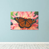 Een Nachaapster van de monarchvlinder Canvas Afdruk (Insitu (Houten vloer))