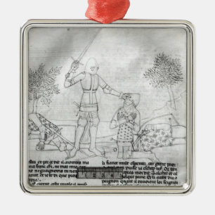 Een nacht bewapenen op een slagveld metalen ornament