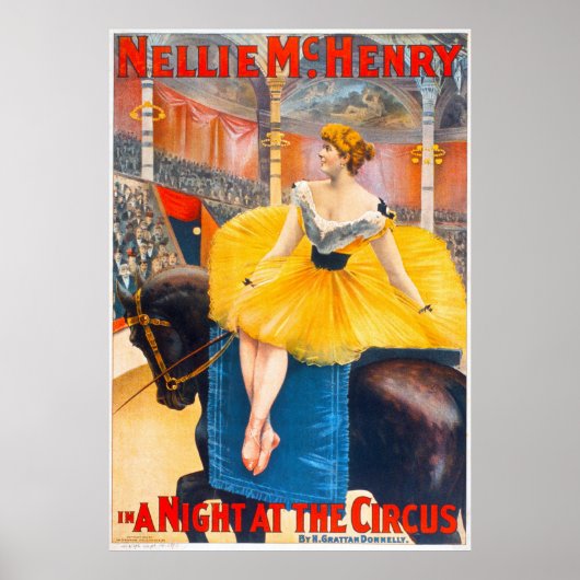 Een nacht bij de Circus Poster (Voorkant)