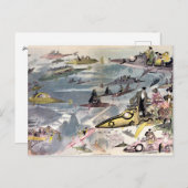 Een nacht bij de opera in 2000 door Albert Robida  Briefkaart (Voorkant / Achterkant)