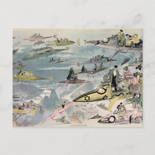 Een nacht bij de opera in het jaar 2000 - 1882 briefkaart (Voorkant)