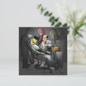 Een nacht bij de tandarts kaart (Staand voorkant)