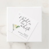 Een nacht in alle witte verjaardag bedankjes labels (In situ)