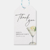 Een nacht in alle witte verjaardag cadeaulabel (Voorkant)