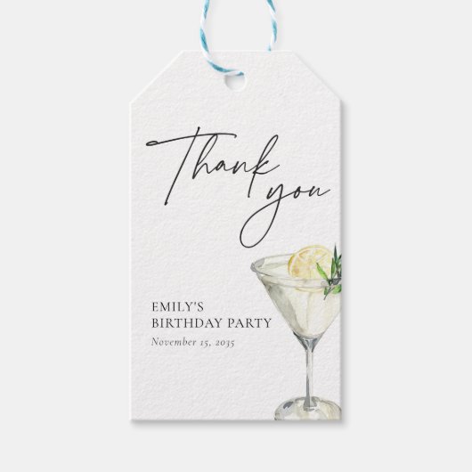 Een nacht in alle witte verjaardag cadeaulabel (Voorkant)