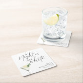 Een nacht in alle witte verjaardag kartonnen onderzetters (Insitu)