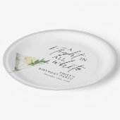 Een nacht in alle witte verjaardag papieren bordje (Gekanteld)